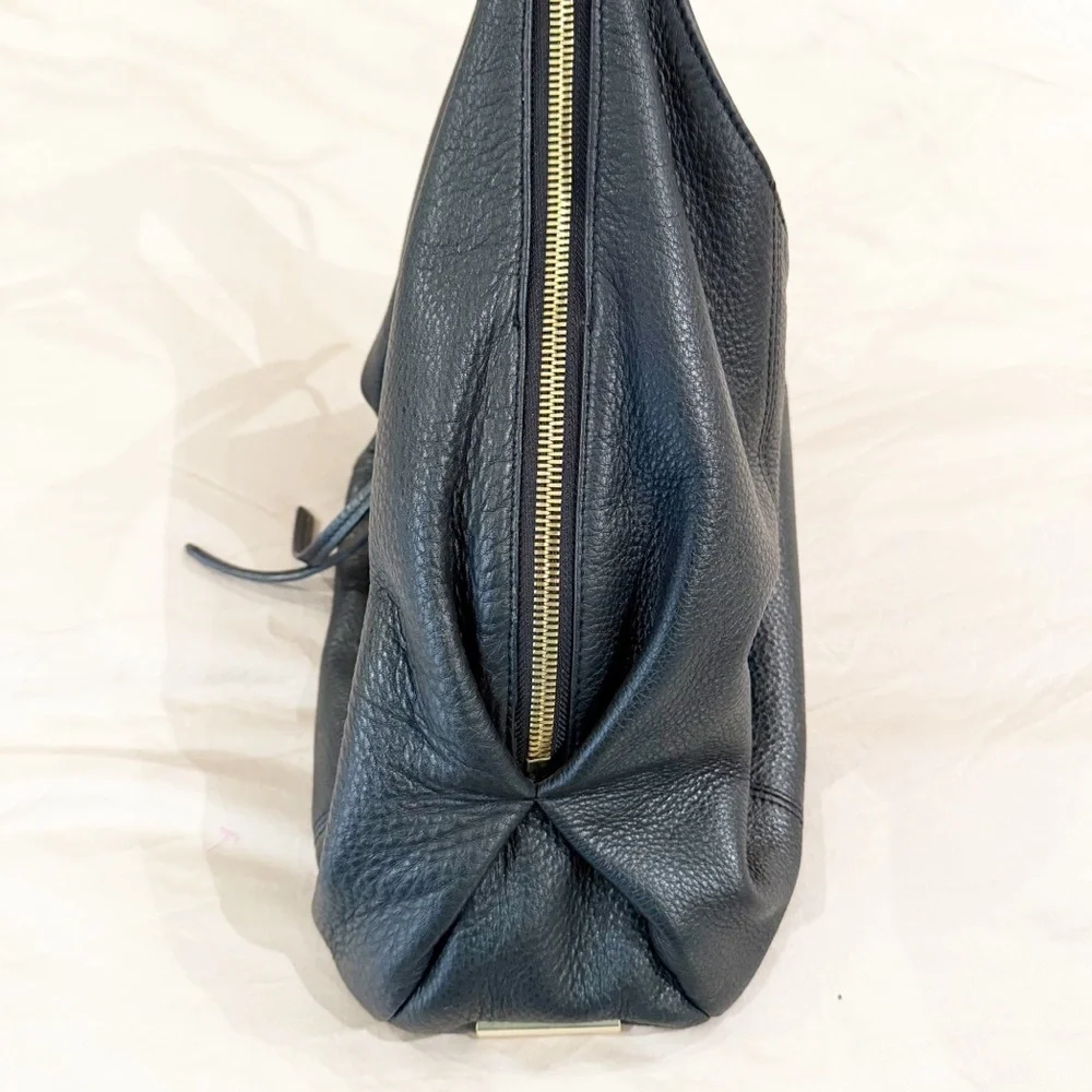 Vince Camuto Zoe Convertible Split Strap Pebble Leather Tassel Hobo Purse